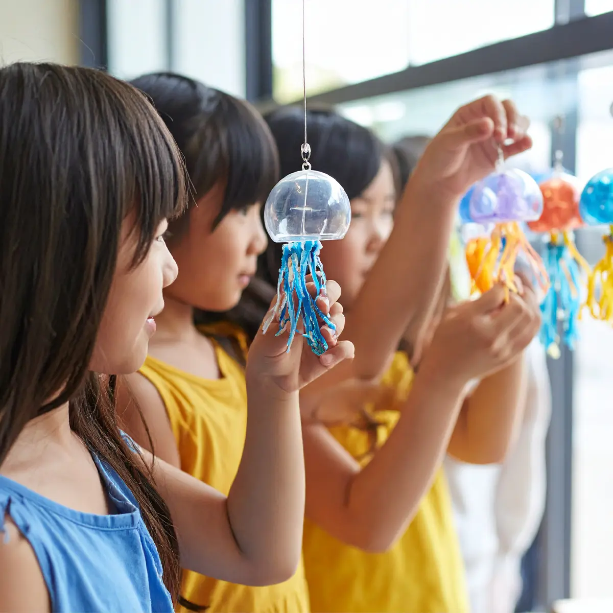 クラゲの風鈴作り